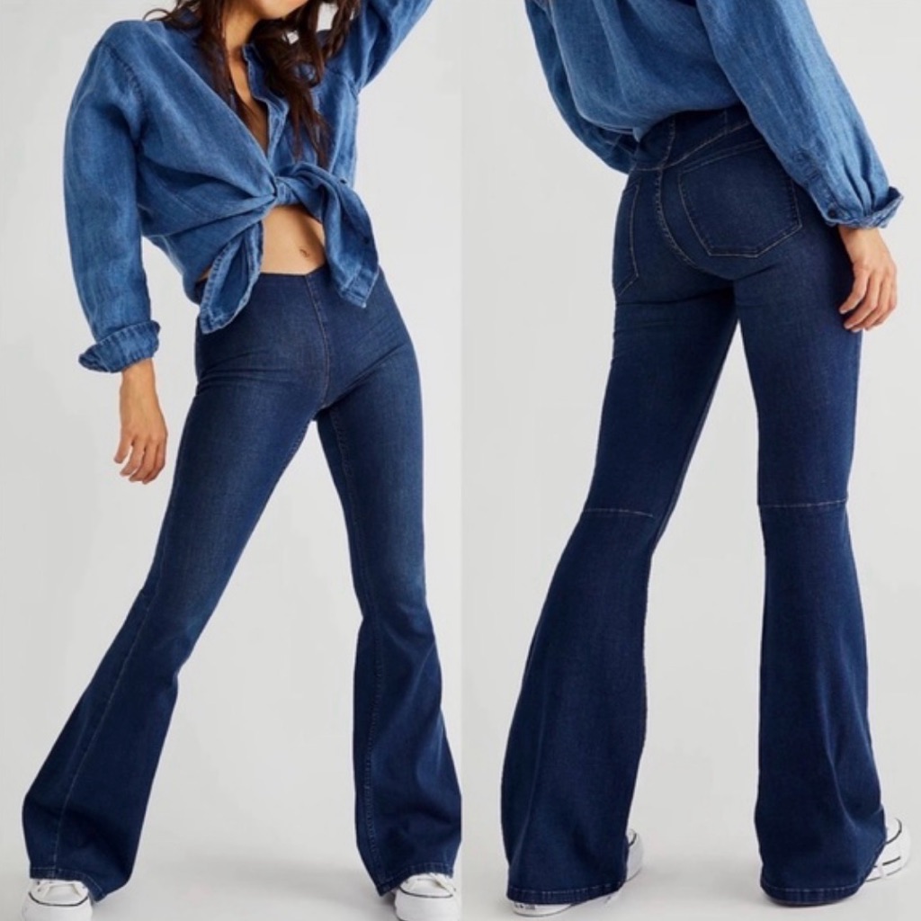 Free People Penny Pull On Flare Leg Jean 27 Nwt